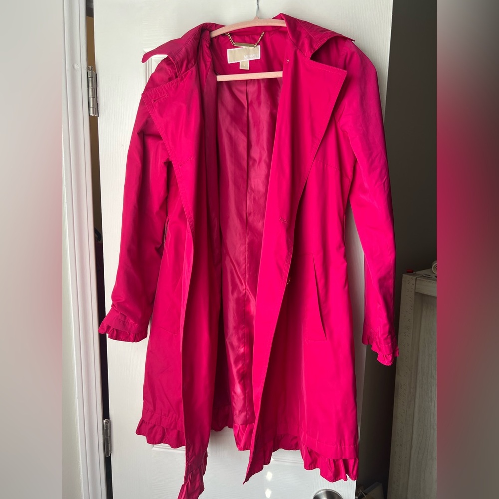 Michael Kors Fuchsia Trench Coat